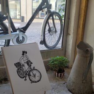 Fancy Women Ride Bike