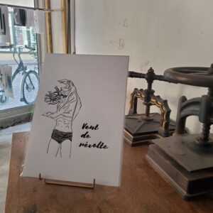 Linogravure "Vent de Révolte"